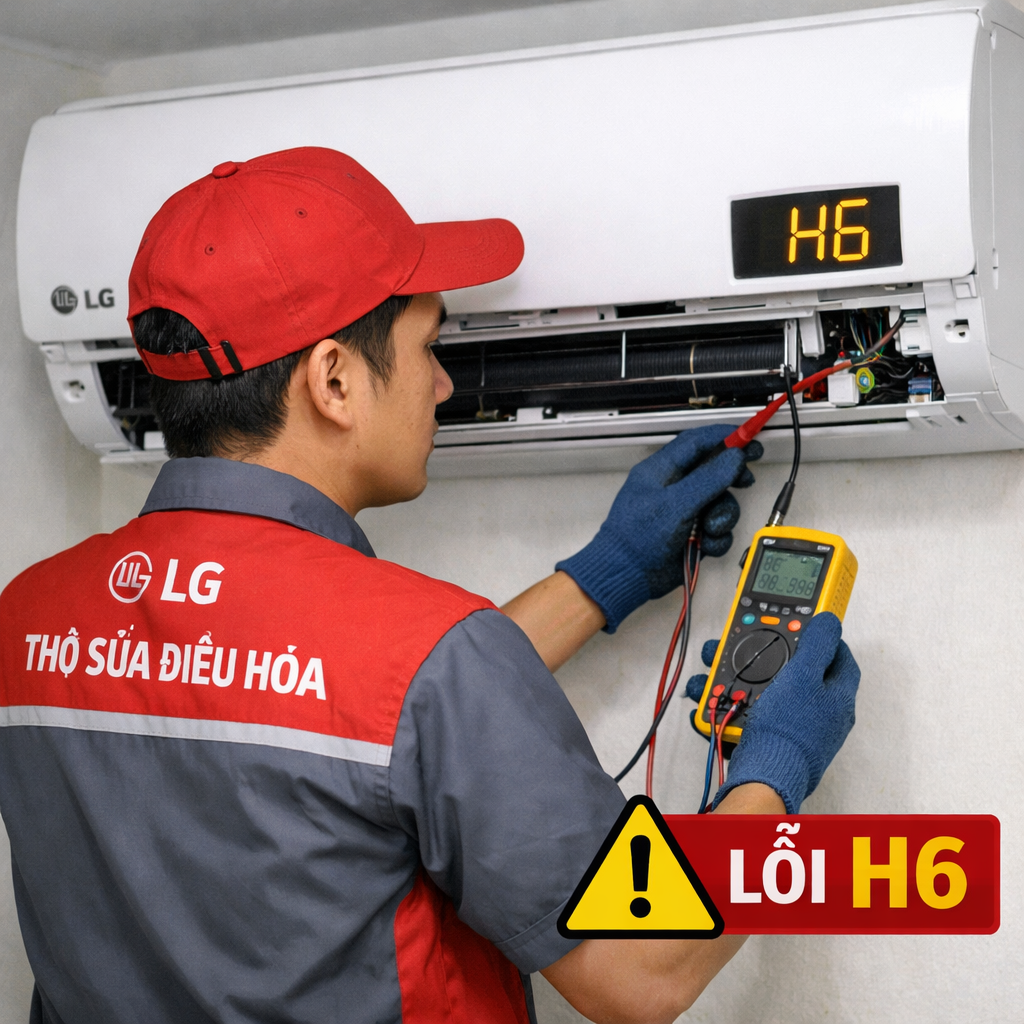Điều hòa LG báo lỗi H6
