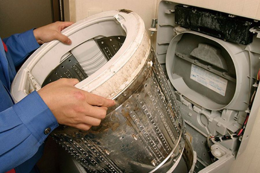 vệ sinh máy giặt sanyo
